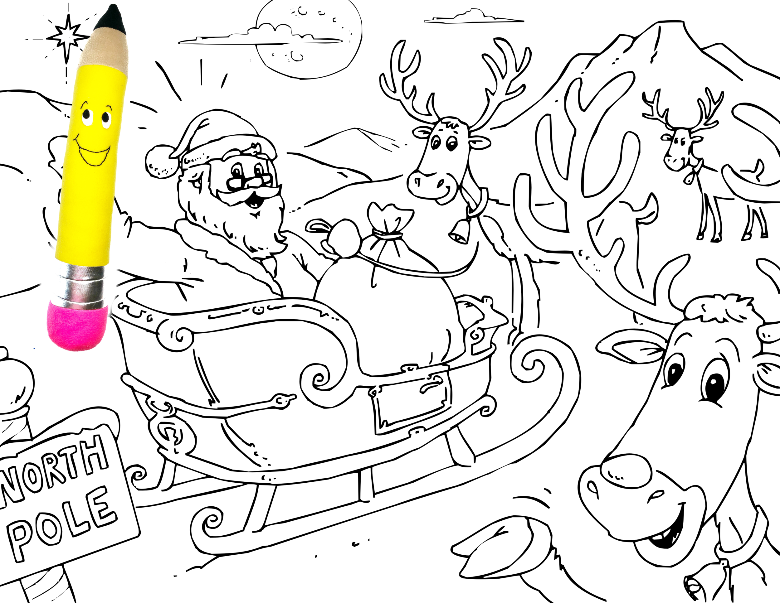 Free santas workshop coloring pages â sew cute patterns