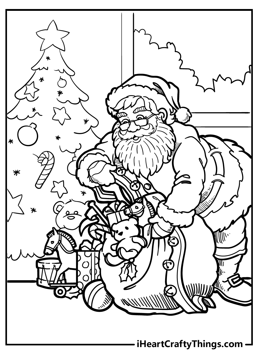 Free santa coloring pages