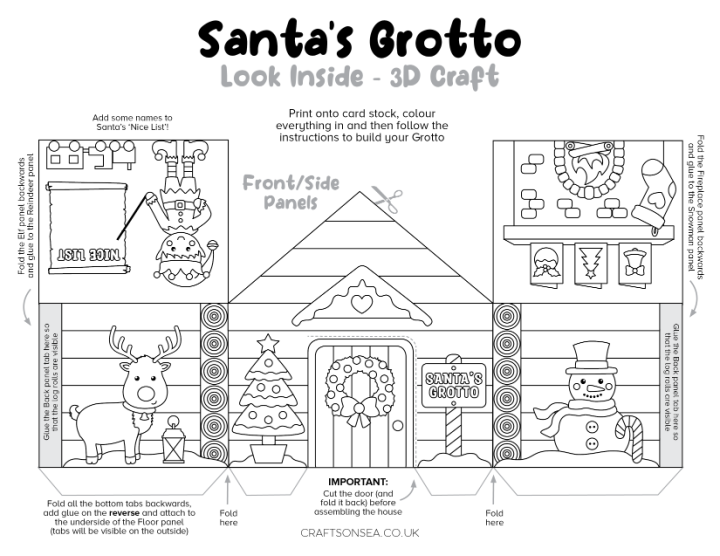 Printable santas workshop craft free pdf