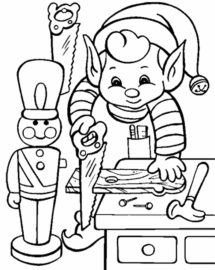 Santas workshop coloring pages