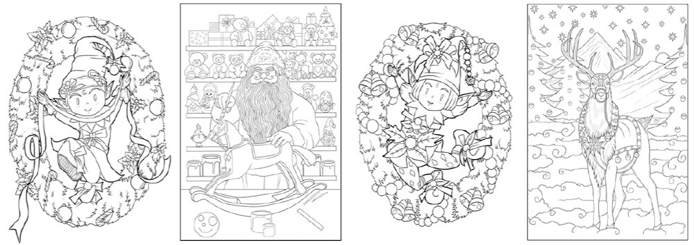 New issue colouring heaven collection santas workshop colouring heaven