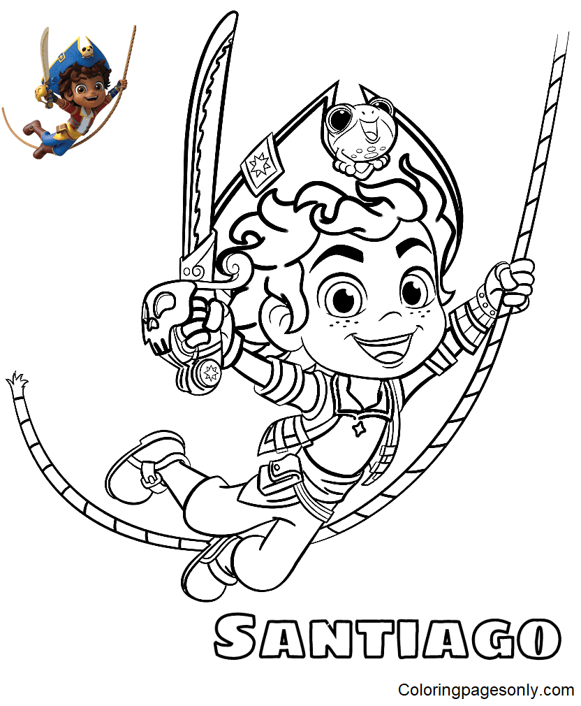 Santiago of the seas coloring pages printable for free download