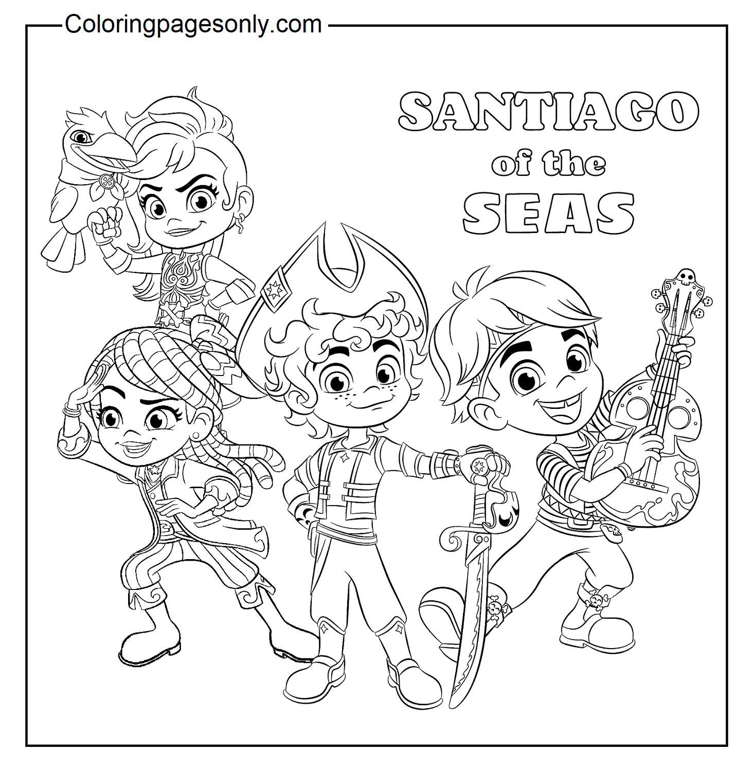 Santiago of the seas coloring pages