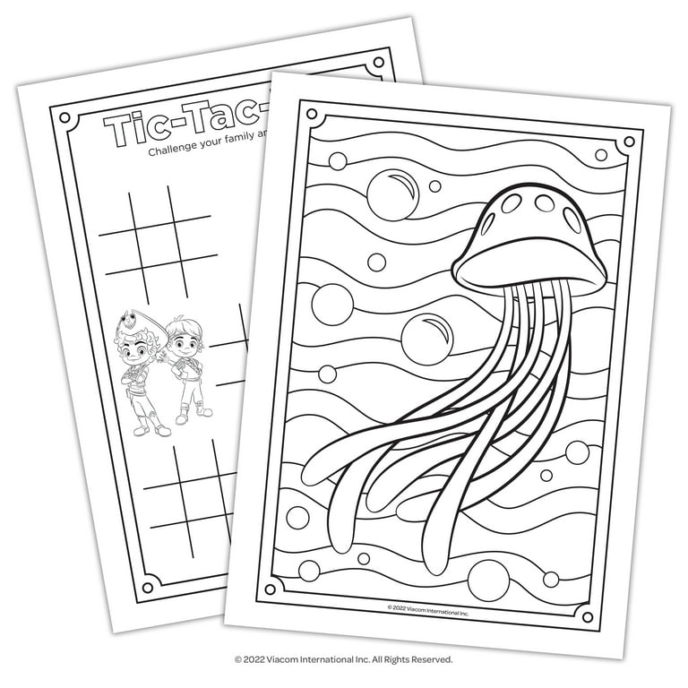 Nickelodeon santiago of the seas jumbo coloring book pages paperback