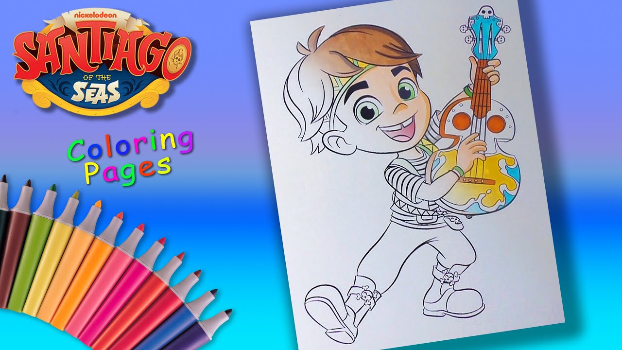 Pirate tomas coloring pages coloring santiago of the seas pirate team colouring