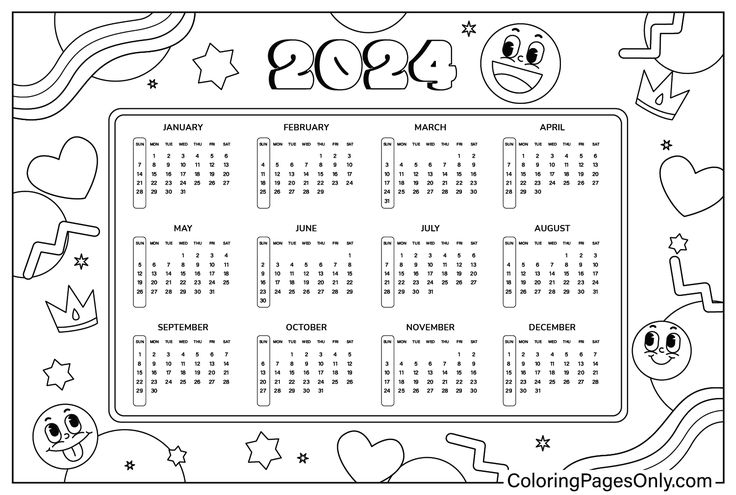 Calendar coloring pages coloring pages calendar free printable coloring pages