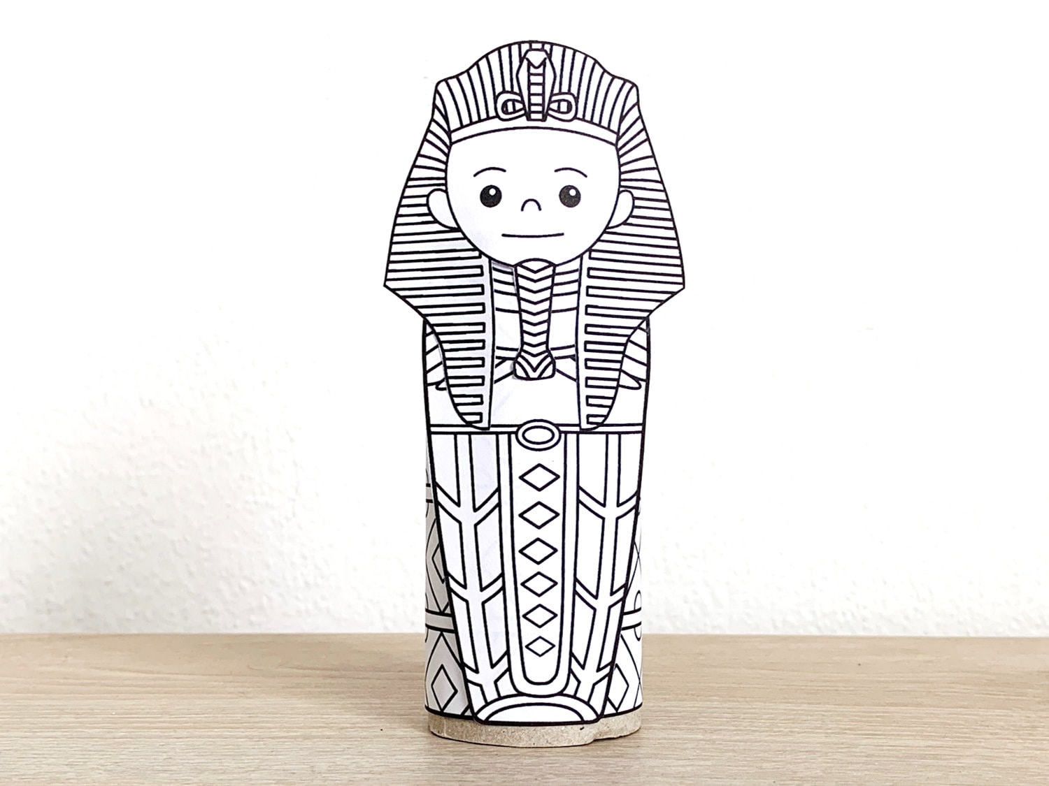 Sarcophagus toilet paper roll craft ancient egypt party coloring printable decoration kids history craft cut and paste instant download