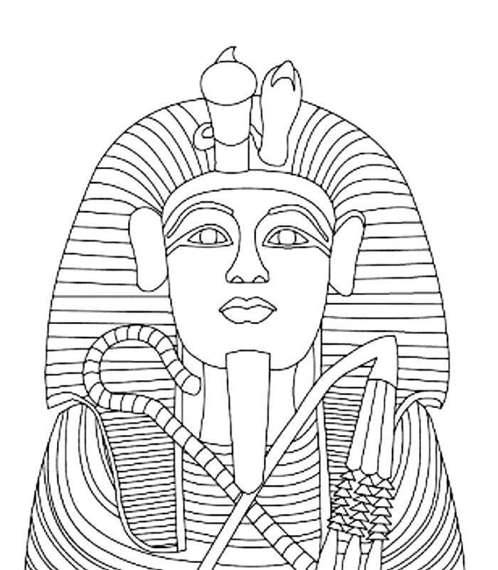 Drawing ancient egyptian sarcophagus