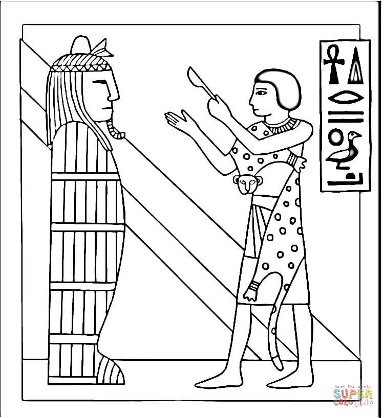 Egyptian sarcophagus coloring page free printable coloring pages