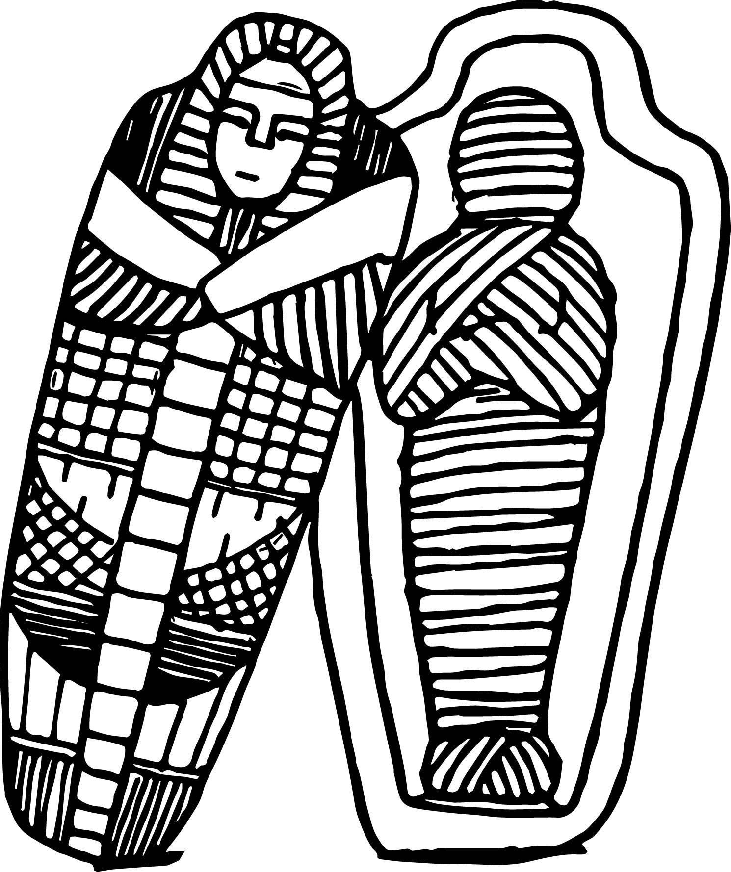 Sarcophagus coloring page