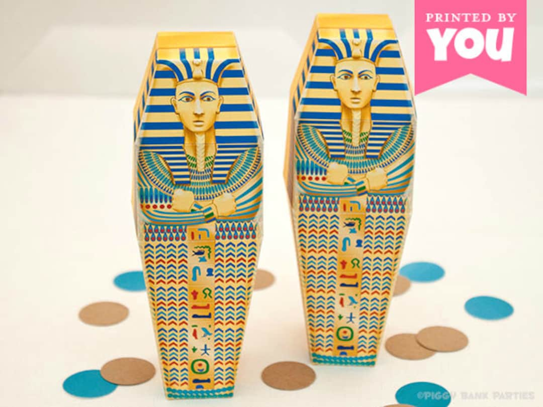 Egyptian sarcophagus favor box print at home full