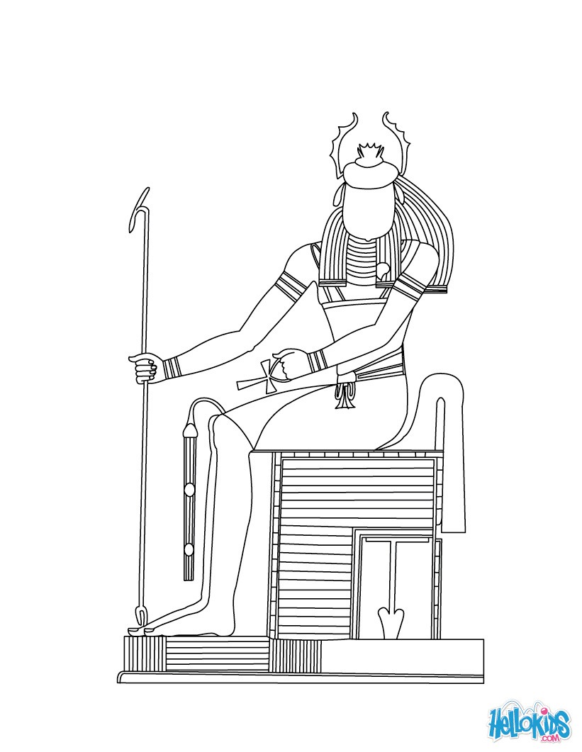 Khepri egyptian god coloring pages