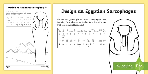 Design a sarphagus worksheet teacher made