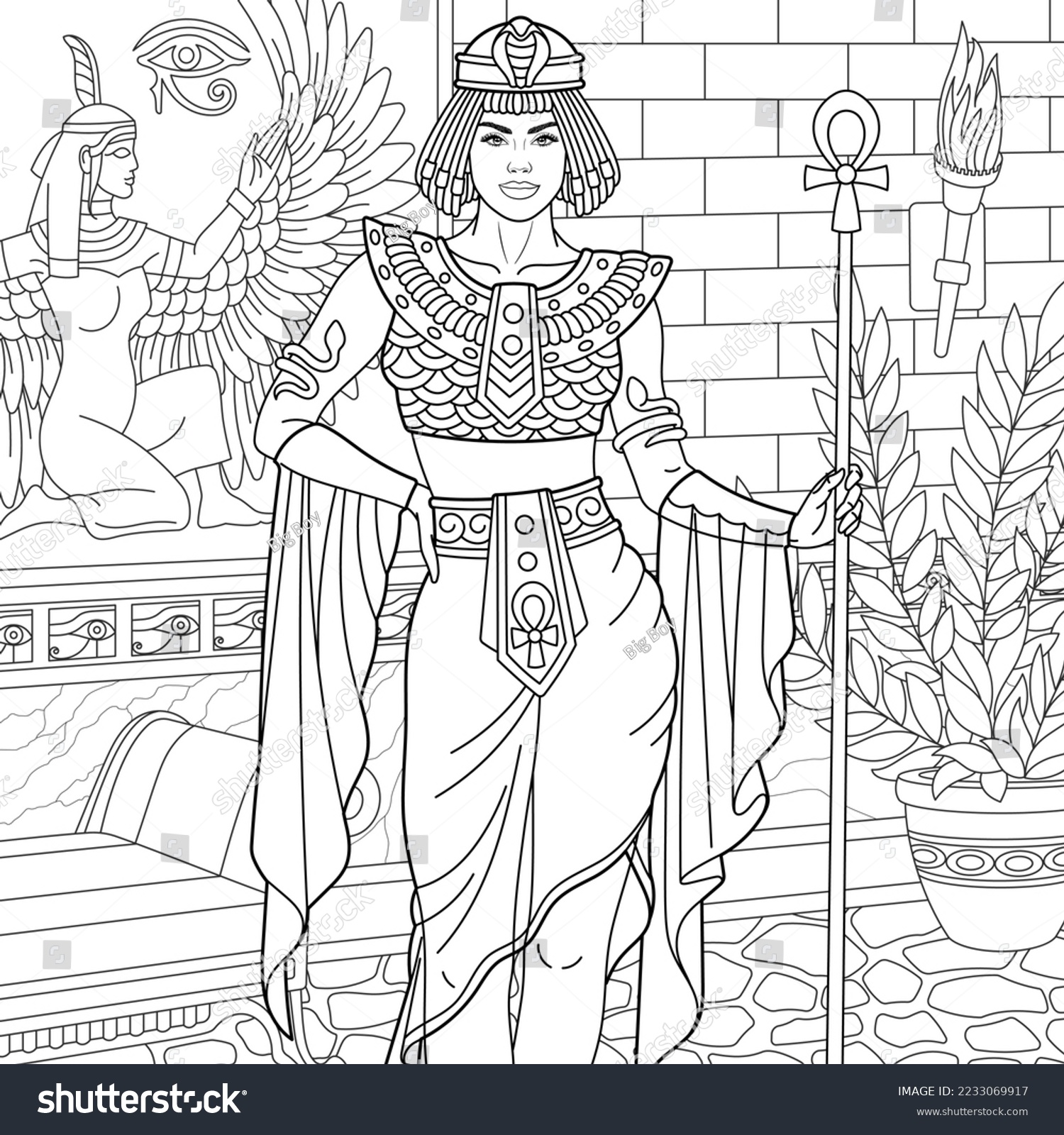 Adult coloring egypt images stock photos d objects vectors