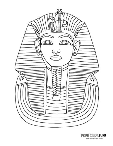 King tut coloring pages ancient egypts king tutankhamun at