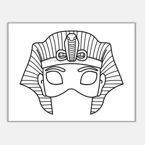 Free pharaoh mask egypt printable coloring