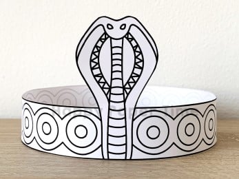 Free ancient egypt cobra crown printable