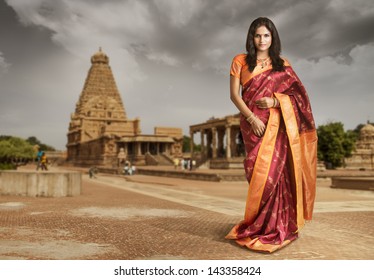 Silk saree models images stock photos vectors