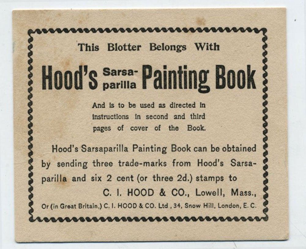 Hoods sarsaparilla painting book