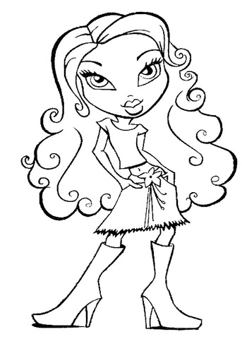 Bratz coloring pages free coloring pages