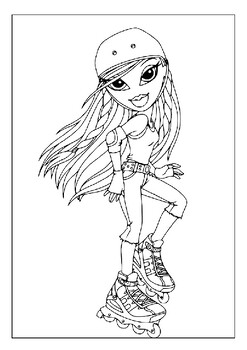 Unleash your inner fashionista with bratz dolls coloring pages collection pdf