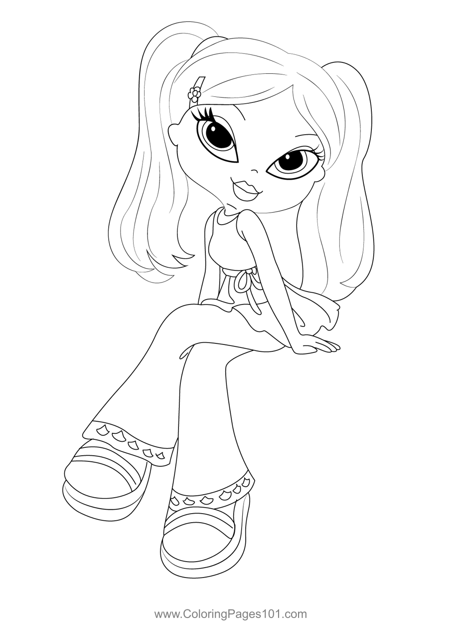 Cute sasha coloring page for kids