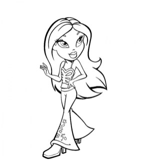 Free printable bratz coloring pages