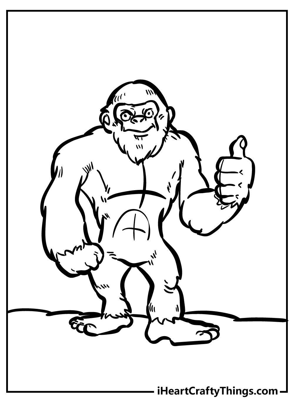 Bigfoot coloring pages free printables