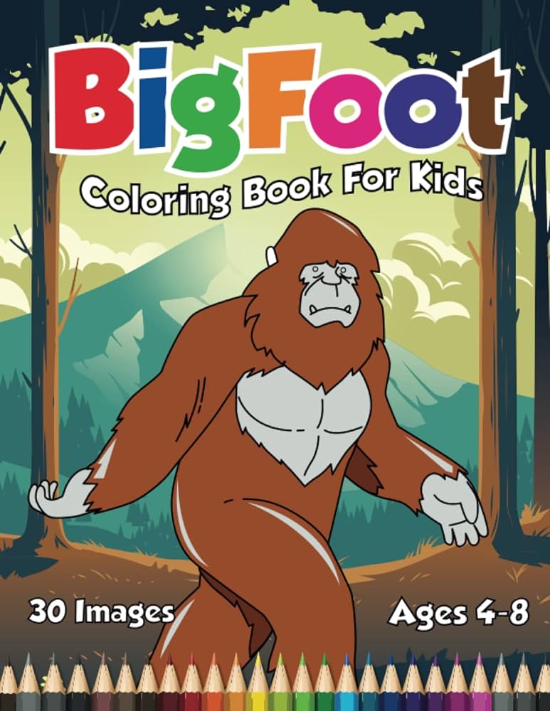 Bigfoot coloring book for kids ages