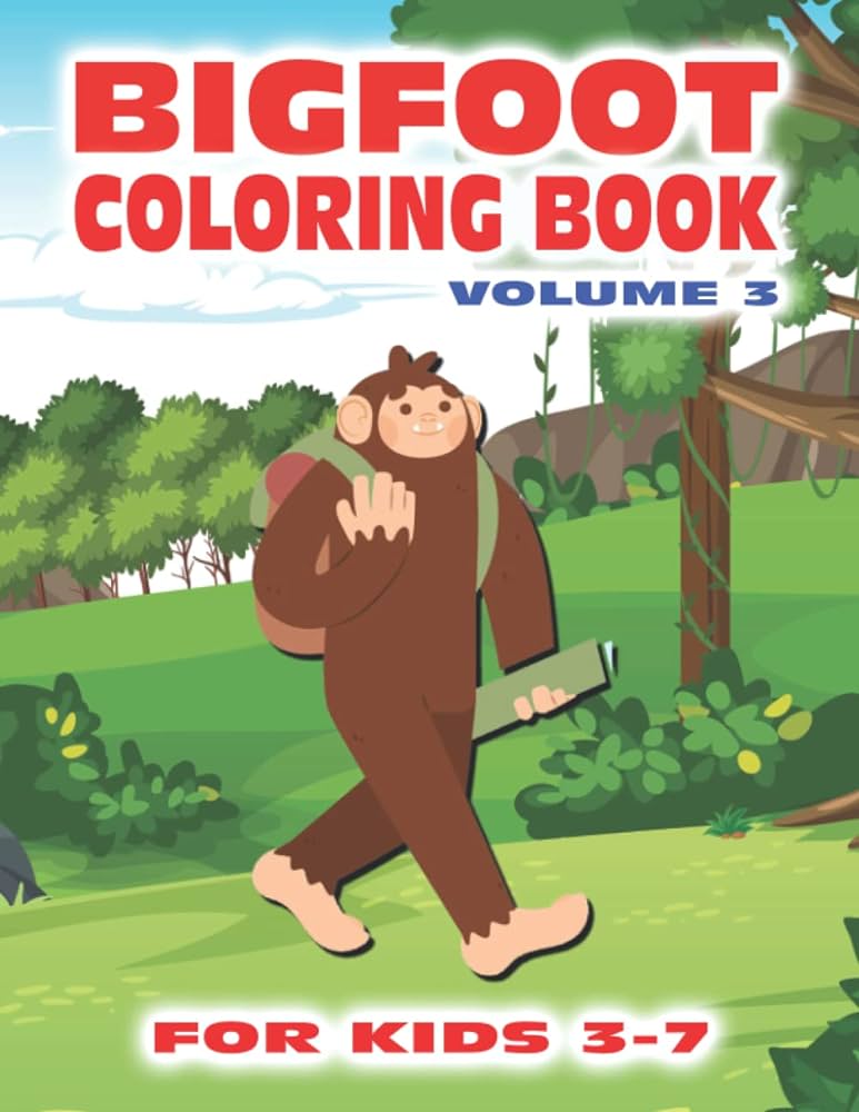 Bigfoot coloring book for kids ages