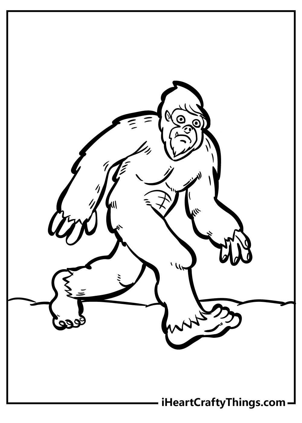 Bigfoot coloring pages free printables