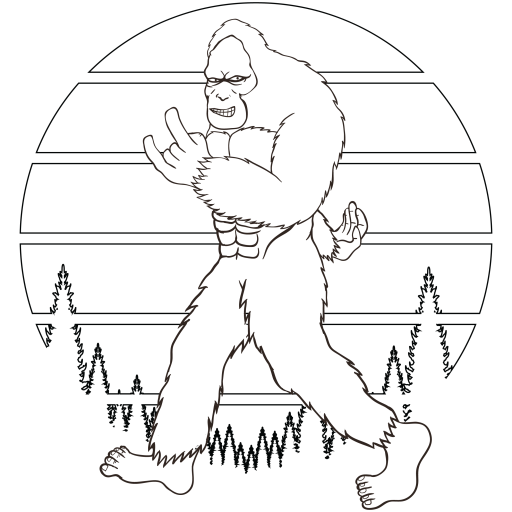 Bigfoot coloring page