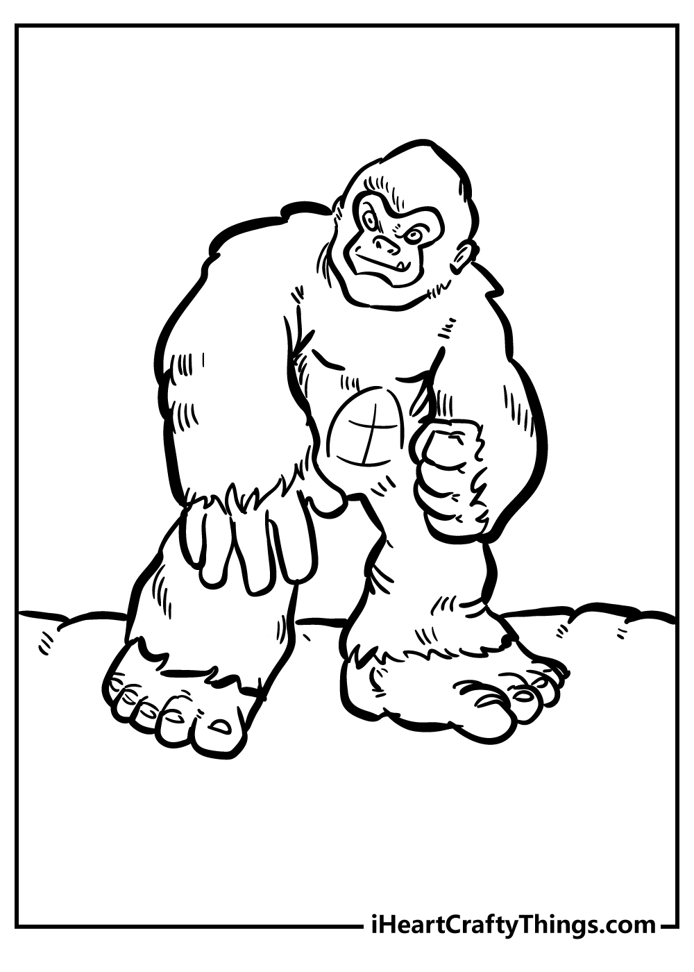 Bigfoot coloring pages free printables