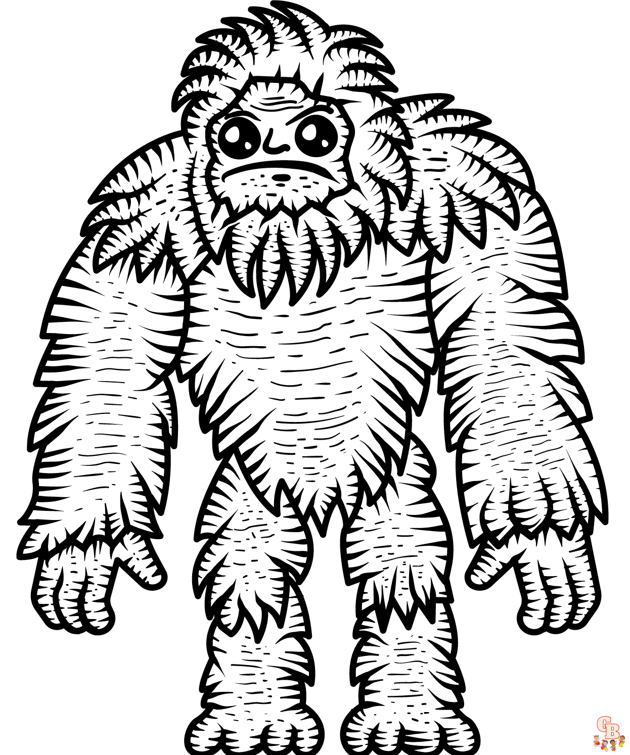 Printable bigfoot coloring pages free for kids and adults