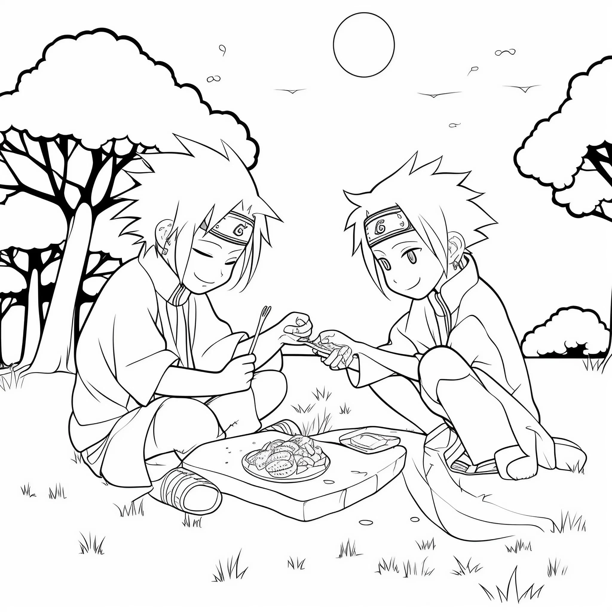 Naruto coloring pages for free and printable