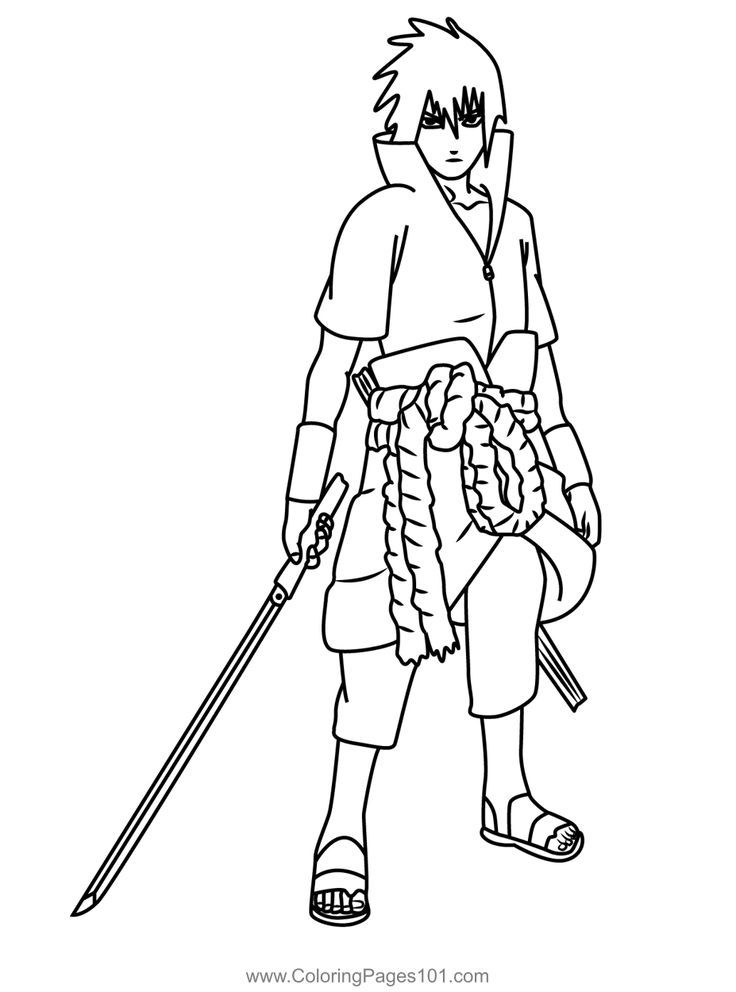 Sasuke uchiha naruto coloring page sasuke uchiha sasuke drawing sasuke