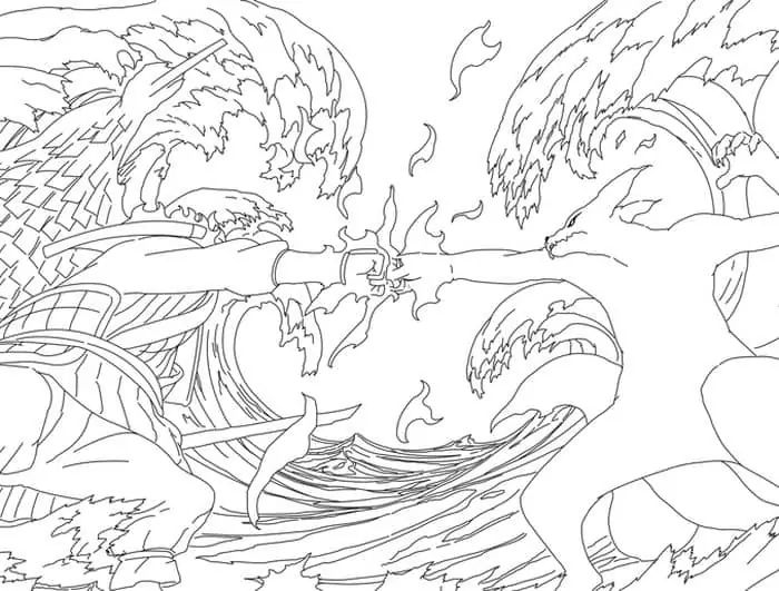 Sasuke vs naruto coloring pages from naruto coloring pages pdf coloring pages cartoon coloring pages chibi coloring pages