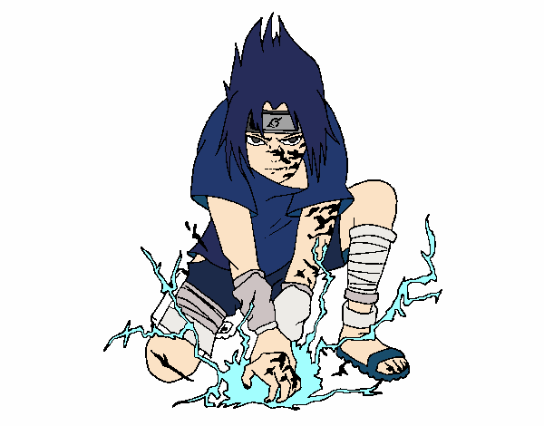 Colored page sasuke painted by user not registered