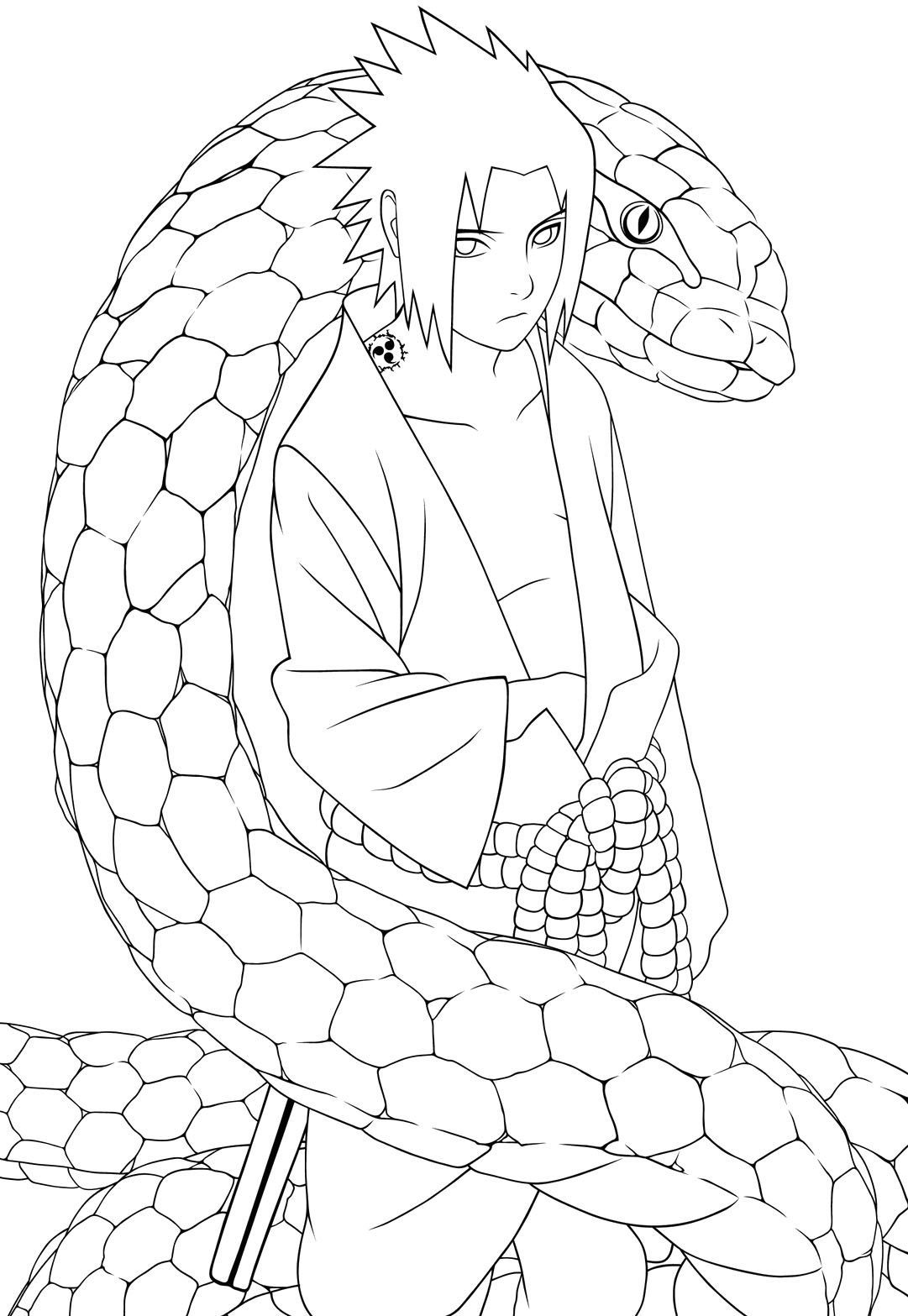 Free sasuke coloring pages pdf