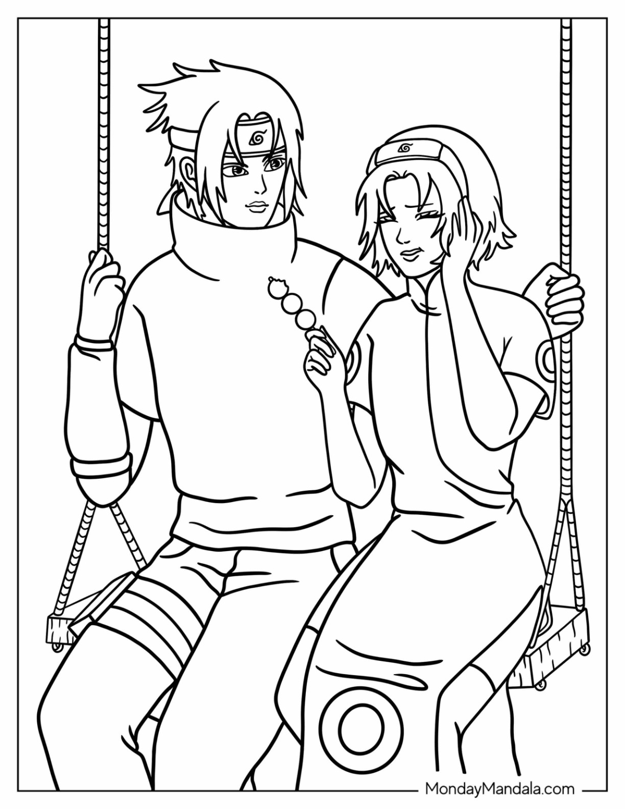 Sasuke coloring pages free pdf printables