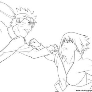 Naruto and sasuke coloring pages printable for free download