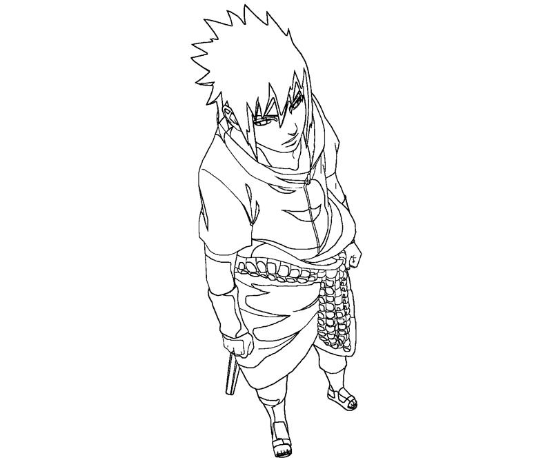 Sasuke uchiha coloring crafty teenager