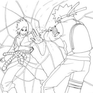 Naruto and sasuke coloring pages printable for free download