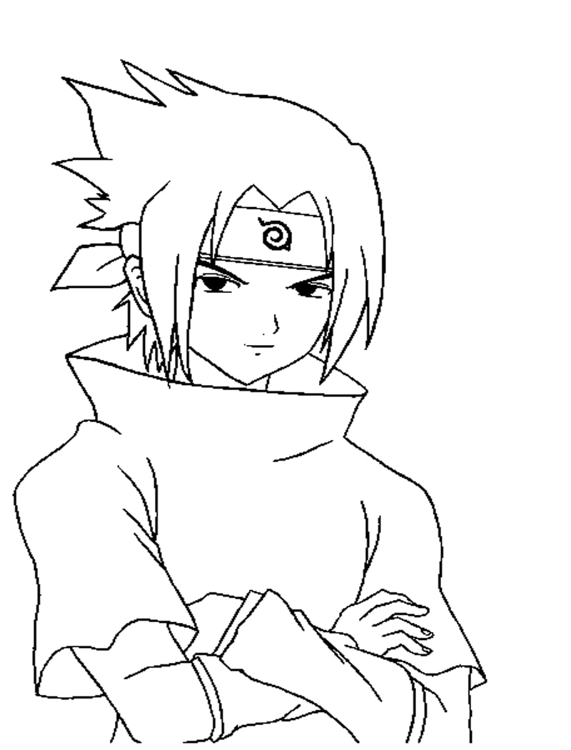 Sasuke uchiha from naruto coloring page