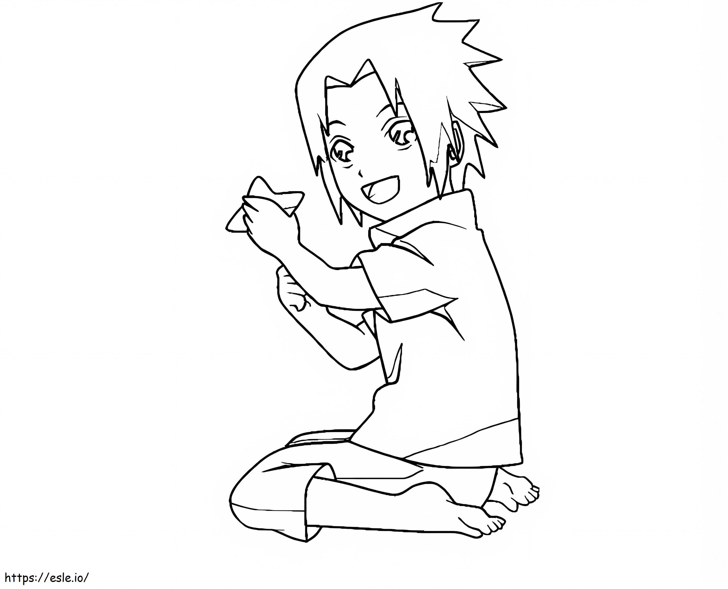 Petit sasuke coloring page