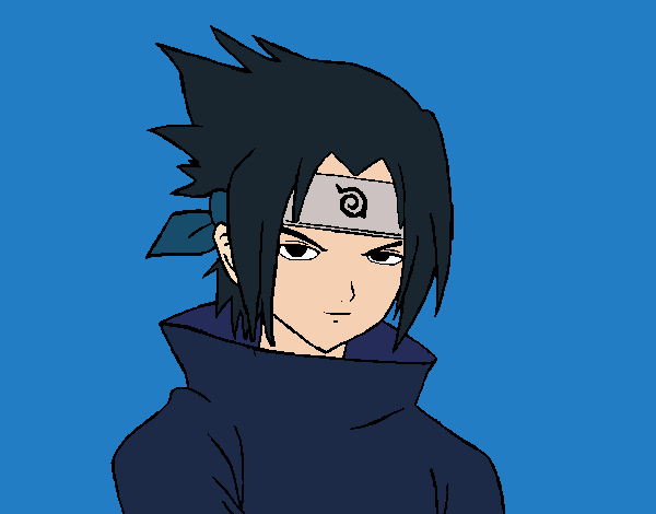 Colored page angry sasuke painted by user not registered