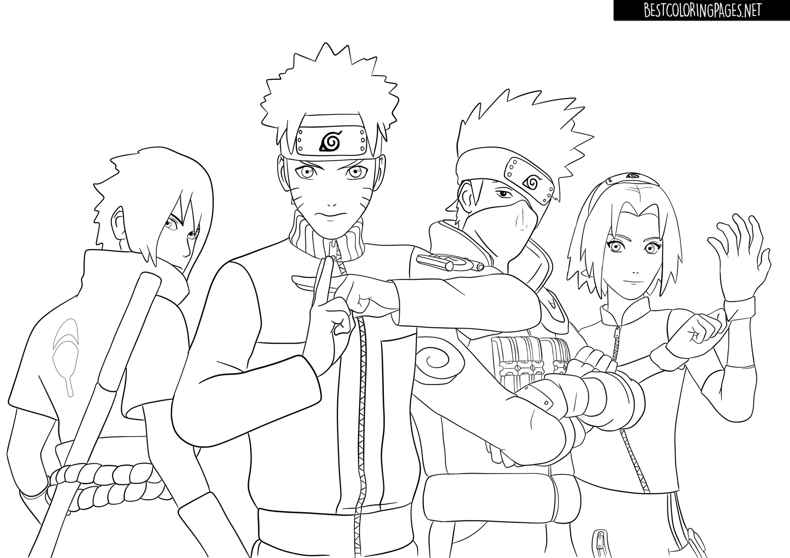 Naruto coloring pages