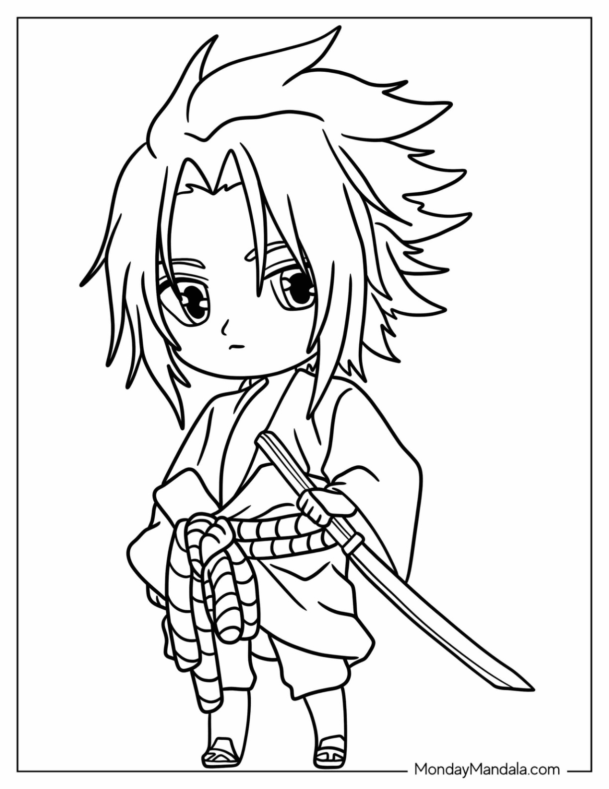 Sasuke coloring pages free pdf printables