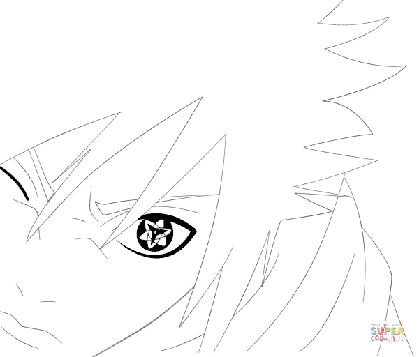 Sasuke uchiha coloring page free printable coloring pages