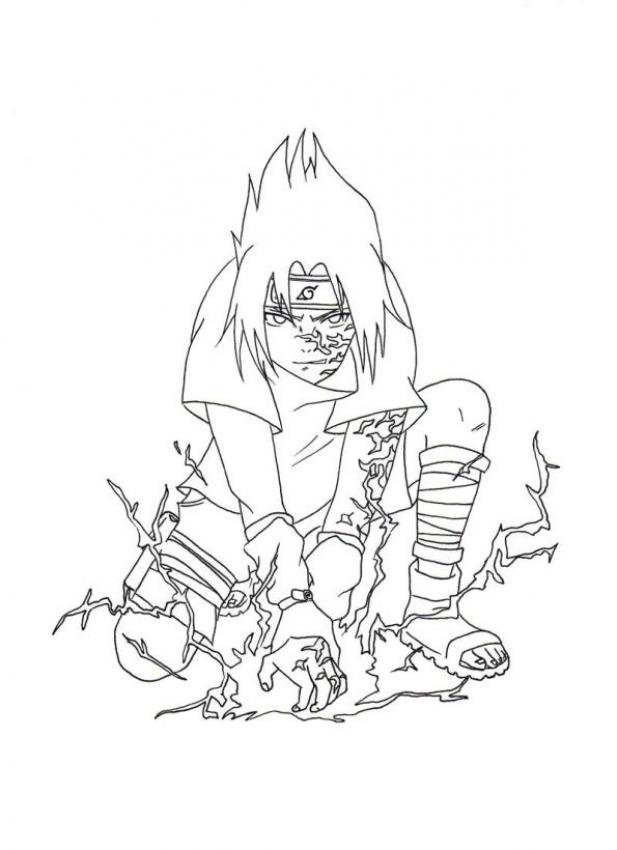 Sasuke naruto coloring pages